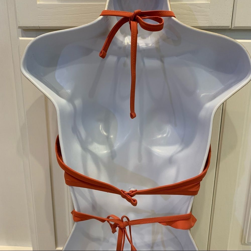 Aerie Peach Crisscross Push-up Bikini Top 38C - Picture 3 of 11